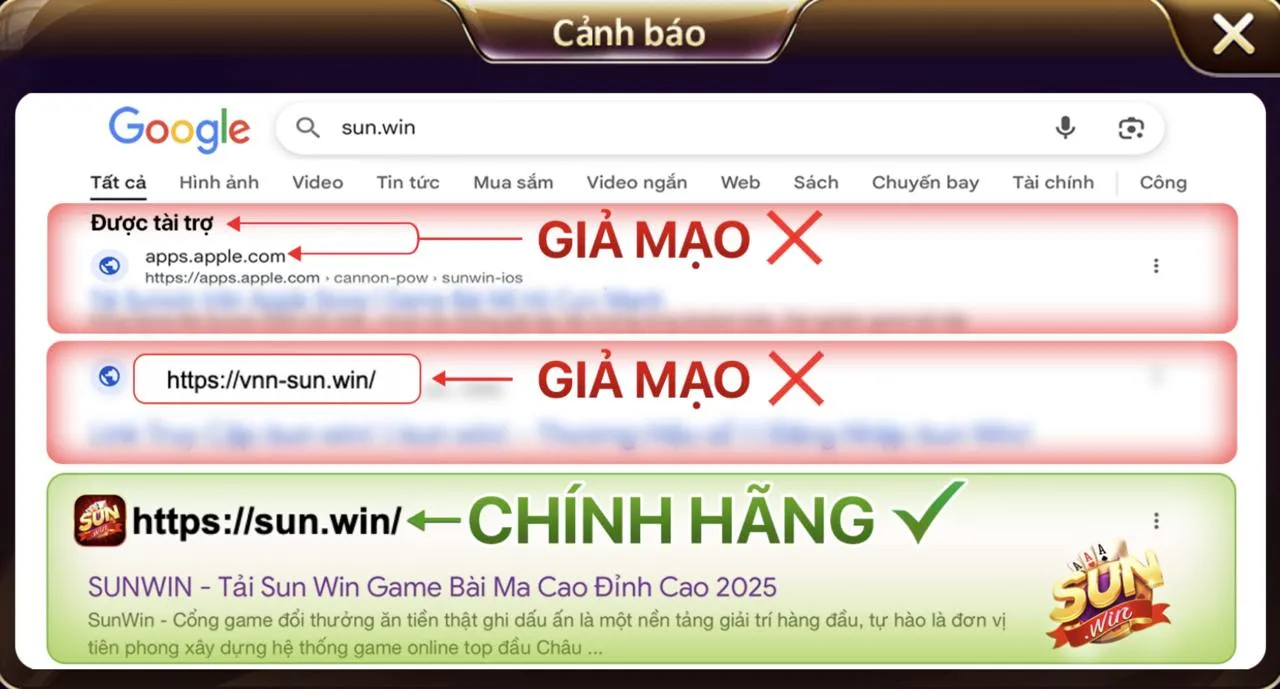 Cách nhận biết Sunwin giả mạo